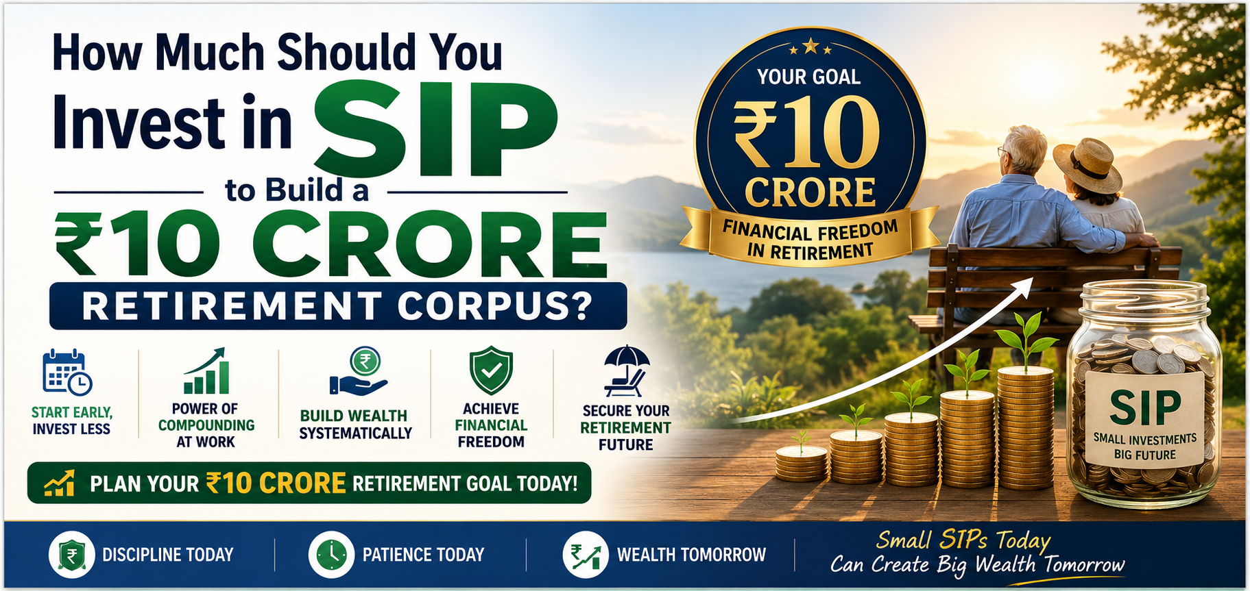 How Much Should You Invest in SIP to Build a ₹10 Crore Retirement Corpus ?