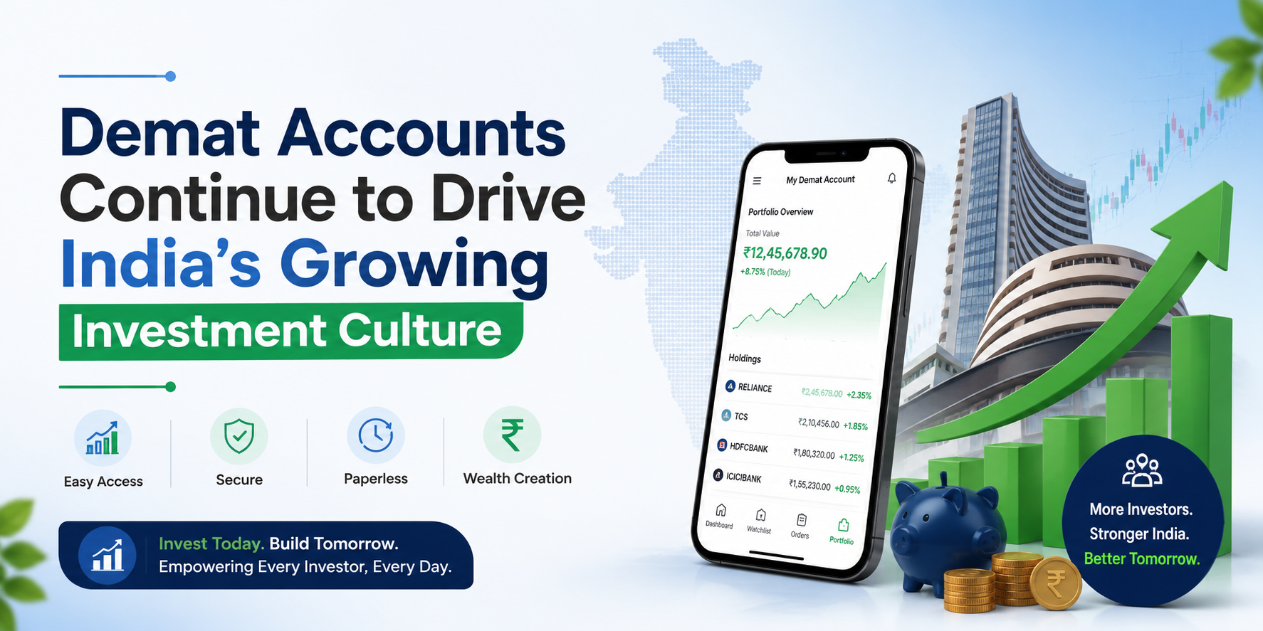 Demat Accounts Continue to Drive Indiaâ€™s Growing Investment Culture
